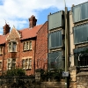 Dorms - I think. Nice Juxtaposition.